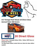 A17 Orange Pearl Nissan 2K Direct Gloss Aerosol Paint 300 Grams 