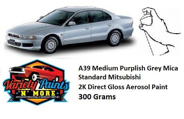 A39 Medium Purplish Grey Mica Standard Mitsubishi 2K Aerosol Paint 300 Grams