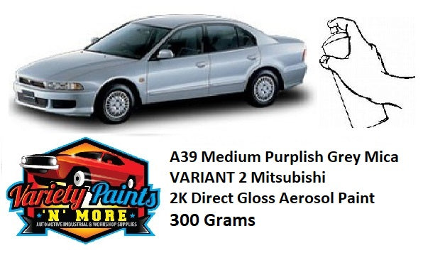 A39-2 Medium Purplish Grey Mica VARIANT 2 Mitsubishi 2K Aerosol Paint 300 Grams