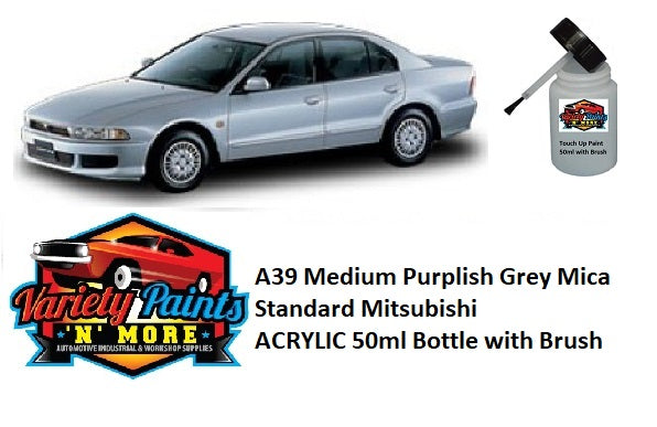 A39 Medium Purplish Grey Mica Standard Mitsubishi ACRYLIC 50ML Touch Up Bottle