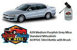 A39 Medium Purplish Grey Mica Standard Mitsubishi ACRYLIC 50ML Touch Up Bottle 