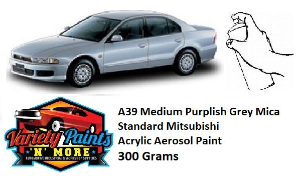 A39 Medium Purplish Grey Mica Standard Mitsubishi ACRYLIC Aerosol Paint 300 Grams