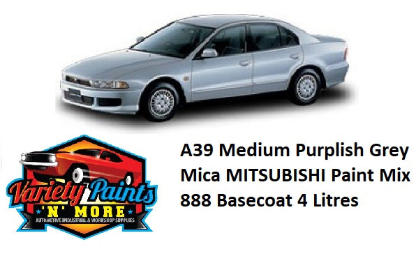 A39 Medium Purplish Grey Mica MITSUBISHI Paint Mix 888 Basecoat 4 Litres