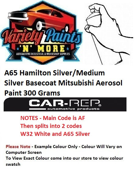 A65 Hamilton Silver/Medium Silver Basecoat Mitsubishi Aerosol Paint 300 Grams