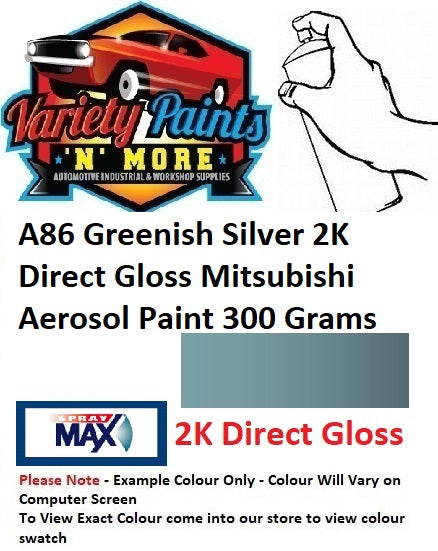 A86 Greenish Silver 2K Direct Gloss Mitsubishi Aerosol Paint 300 Grams