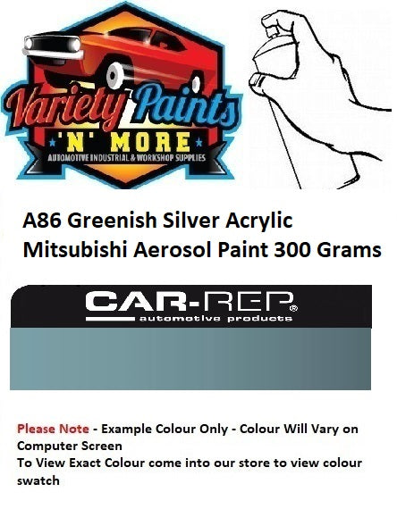 A86 Greenish Silver Acrylic Mitsubishi Aerosol Paint 300 Grams