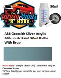 A86 Greenish Silver Acrylic Mitsubishi Paint 50ml Bottle With Brush