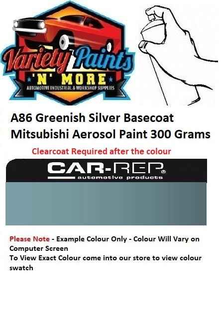 A86 Greenish Silver Basecoat Mitsubishi Aerosol Paint 300 Grams