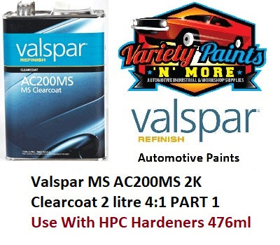 Valspar MS AC200MS 2K Clearcoat 2 litre