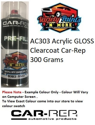 AC303 Acrylic GLOSS Clearcoat Car-Rep 300 Grams
