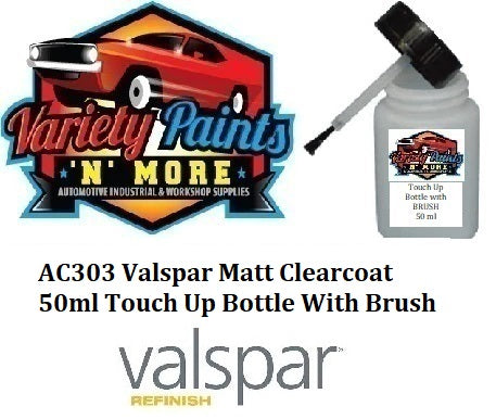 Valspar Acrylic Clear Topcoat MATT AC303 50ml touch up bottle