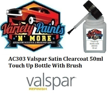 Valspar Acrylic SATIN Clear Topcoat AC303 50ML Touch Up Bottle