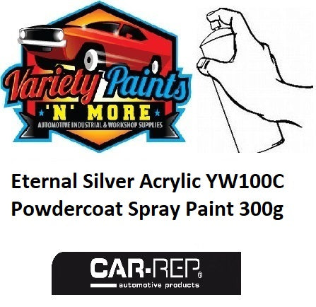 Eternal Silver Acrylic SATIN YW100C Powdercoat Spray Paint 300g 2IS 9A