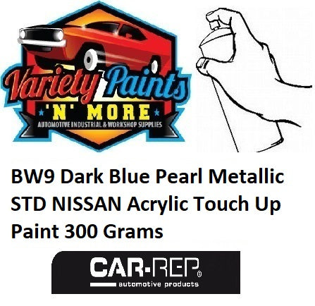 BW9 Dark Blue Pearl Metallic STD NISSAN Acrylic Touch Up Paint 300 Grams