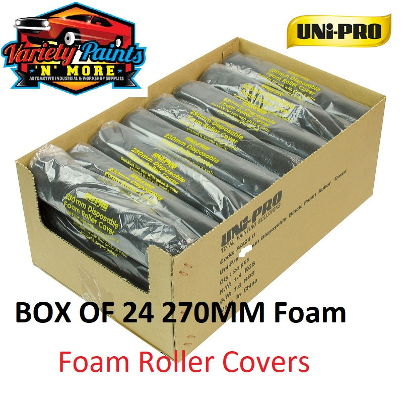 Unipro Disposable Foam Roller Sleeve 270mm 5mm Nap Box of 24