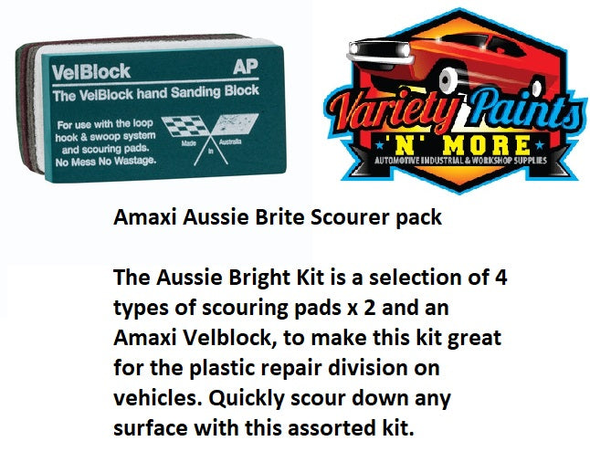 AMAXI AUSSIE BRITE SCOURER PACK (9 Piece Kit)