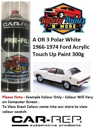 A OR 3 Polar White 1966-1974 Ford Acrylic Touch Up Paint 300g