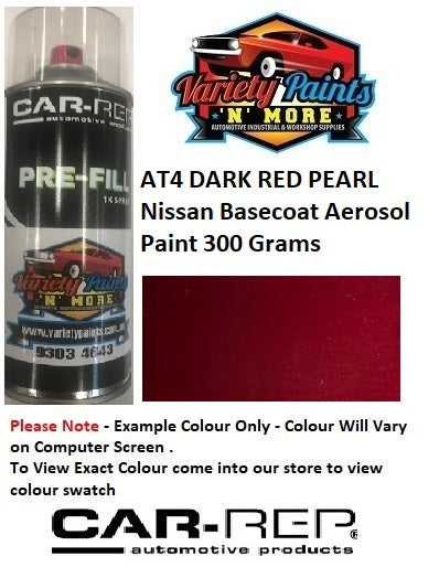 AT4 DARK RED PEARL Nissan Basecoat Aerosol Paint 300 Grams
