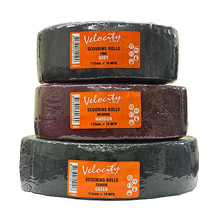 Velocity Scourer Pad Roll 10m x 115mm 600 Grit Maroon