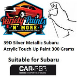 39D Silver Metallic Subaru Acrylic Touch Up Paint 300 Grams 