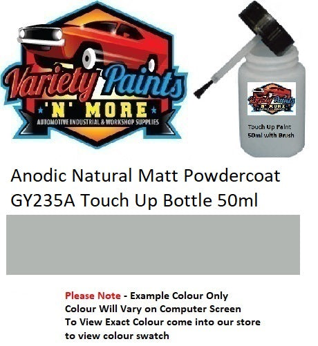 GY235A/15465 Anodic Natural Matt Powdercoat GY235A Touch Up Bottle 50ml
