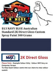 B13 NAVY BLUE Australian Standard 2K Direct Gloss Custom Spray Paint 300 Grams