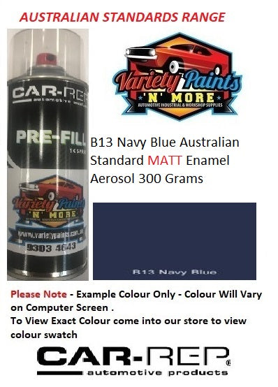 B13 Navy Blue Australian Standard MATT Enamel Aerosol 300 Grams