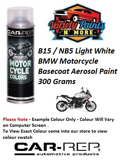 B15 / NB5 Light White BMW Motorcycle  Basecoat Aerosol Paint 300 Grams