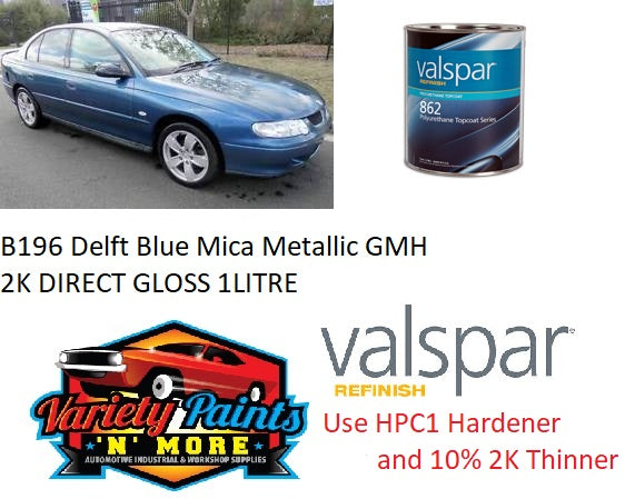 B196 Delft Blue Mica Metallic GMH 2K DIRECT GLOSS 1 LITRE