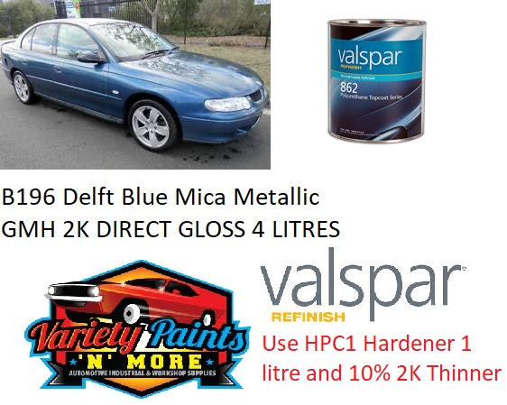 B196 Delft Blue Mica Metallic GMH 2K DIRECT GLOSS 4 LITRES