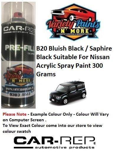B20 Bluish Black / Saphire Black Suitable For Nissan ACRYLIC Spray Paint 300 Grams