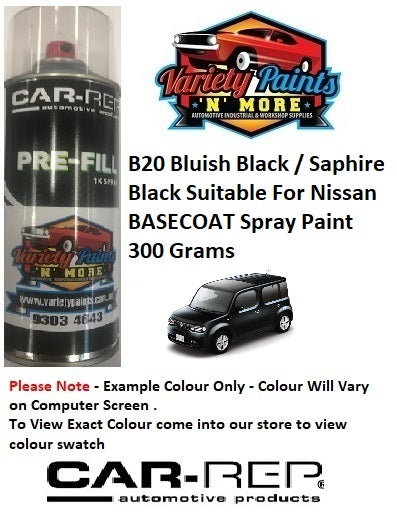 B20 Bluish Black / Saphire Black Suitable For Nissan BASECOAT Spray Paint 300 Grams