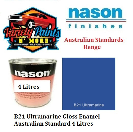B21 Ultramarine Gloss Enamel Australian Standard 4 Litres
