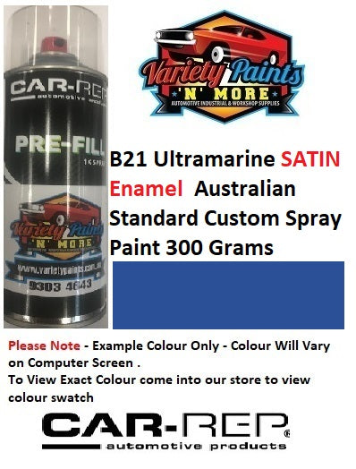 B21 Ultramarine SATIN Enamel Australian Standard Custom Spray Paint 300 Grams