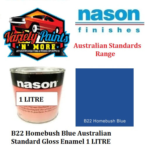 B22 Homebush Blue Australian Standard Gloss Enamel 1 LITRE