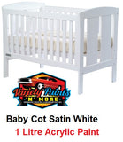 Valspar 303 Acrylic Paint S5224COTT Baby Cot White SATIN Acrylic 1 Litre