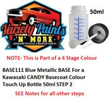 BASE111 Blue Metallic Basecoat Colour Touch Up Bottle 50ml STEP 2 