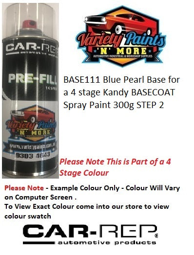 BASE111 Blue Pearl Base for a 4 stage Kandy BASECOAT Spray Paint 300g STEP 2