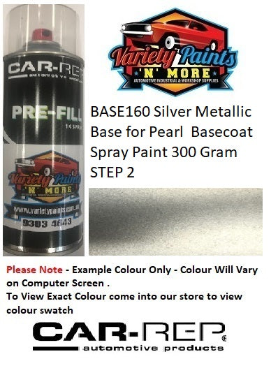 BASE160 Silver Metallic Base for Pearl  Basecoat Spray Paint 300 Gram STEP 2