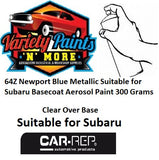 64Z Newport Blue Pearl Suitable for Subaru Basecoat Aerosol Paint 300 Grams