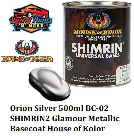 Orion Silver 500ml BC-02 SHIMRIN2 Glamour Metallic Basecoat House of Kolor