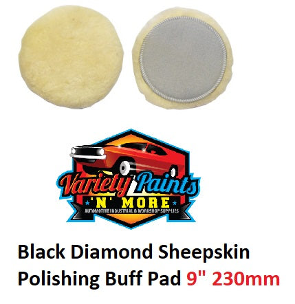 Black Diamond Velcro Sheepskin Polishing Buff Pad 230mm 9"