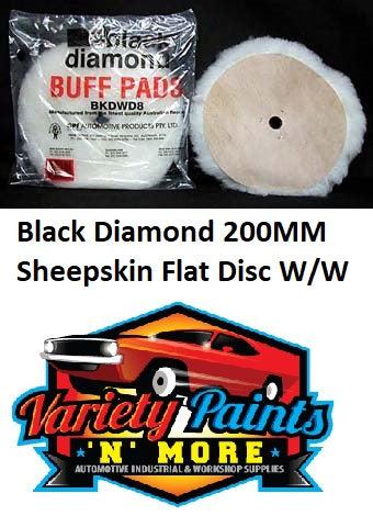 Black Diamond 200MM Sheepskin Flat Disc W/W