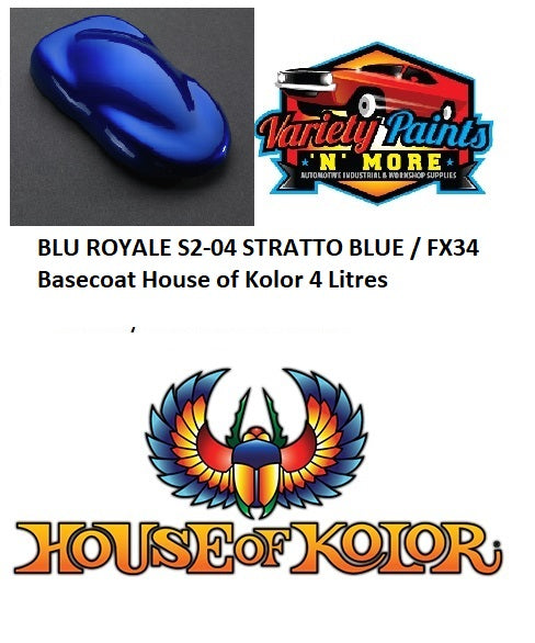 BLU ROYALE S2-04 STRATTO BLUE / FX34 Basecoat House of Kolor 4 Litres