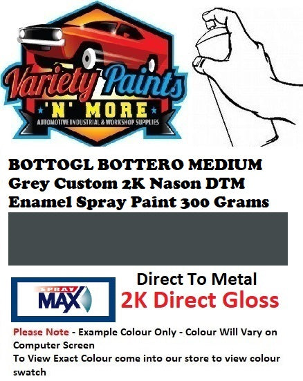 BOTTOGL BOTTERO MEDIUM Grey Custom 2K Nason DTM Enamel Spray Paint 300 Grams