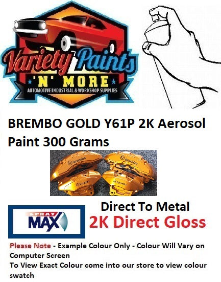BREMBO GOLD Y61P 2K Aerosol Paint 300 Grams