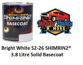 S226 Bright White Basecoat 3.8 Litres S2-26 SHIMRIN2  Solid Base Kolor House of Kolor®