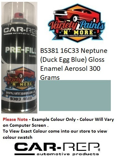 BS381 16C33 Neptune (Duck Egg Blue) Gloss Enamel Aerosol 300 Grams 2IS 5A