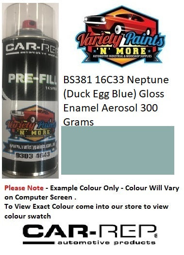 BS381 16C33 Neptune (Duck Egg Blue) Gloss Enamel Aerosol 300 Grams 2IS 5A 1IS 74A