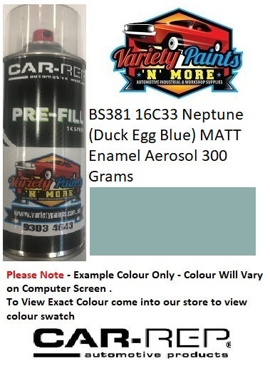 BS381 16C33 Neptune (Duck Egg Blue) Matt Enamel Aerosol 300 Grams